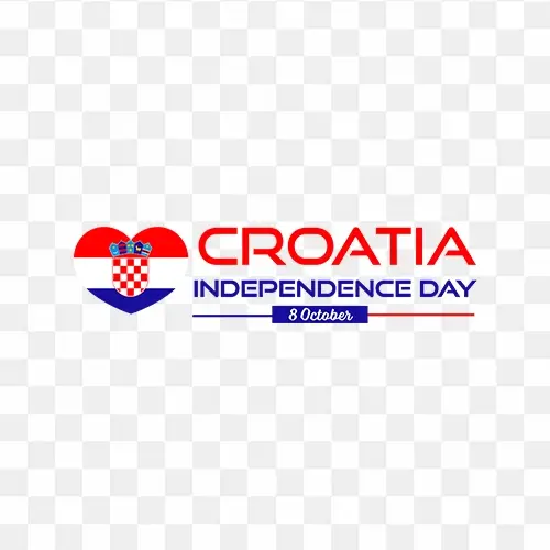 Croatia independence day png text illustration